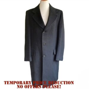 MEN'S VINTAGE CUSTOM TAILORED KARAMI CASHMERE COAT CHEST SIZE 42
